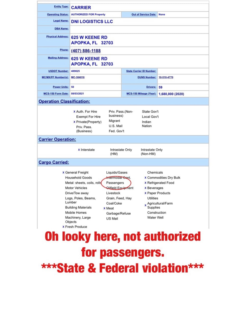 Floridians don’t appreciate suspicious, masked, foreign men being dumped into their communities with no oversight, no law enforcement escort, and no surveillance on busses that aren’t even legally licensed and authorized to transport human beings. 

This is a federal and state violation. The documentation speaks for itself. See below. 👇🏻