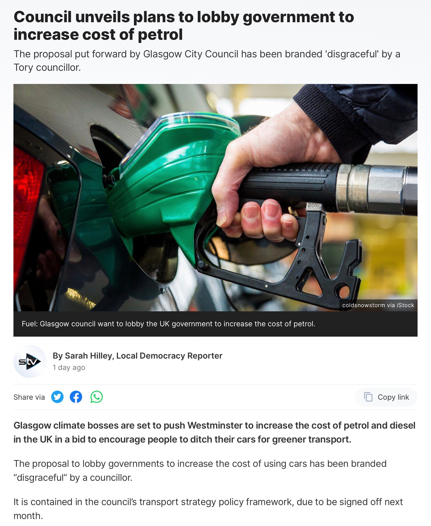 In the week everyone's energy bills go up 54%, this'll go down like a bucket of cold sick on the doo...