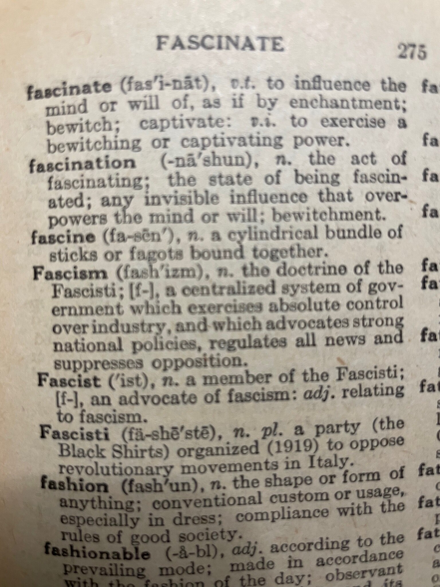 #fascism The definition before the left changed it. Pretty close to what we have now in the US. 
