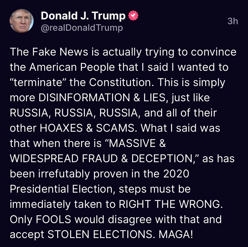 And now a few words from our President Trump: 

