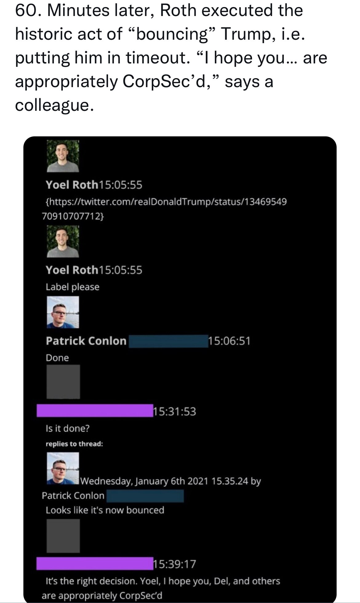 👀👇 When they banned trump  

