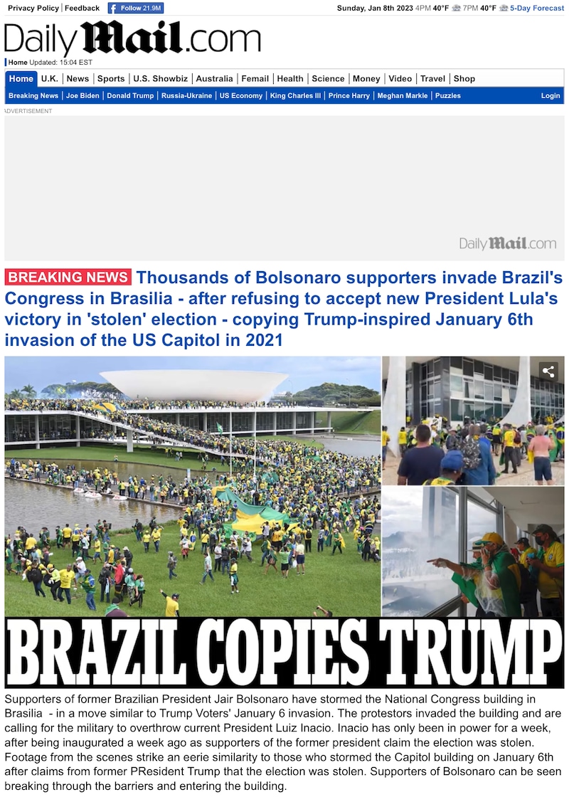 Lula stole the Election…
Brazilians know this… 

https://www.dailymail.co.uk/news/article-11612419/H...