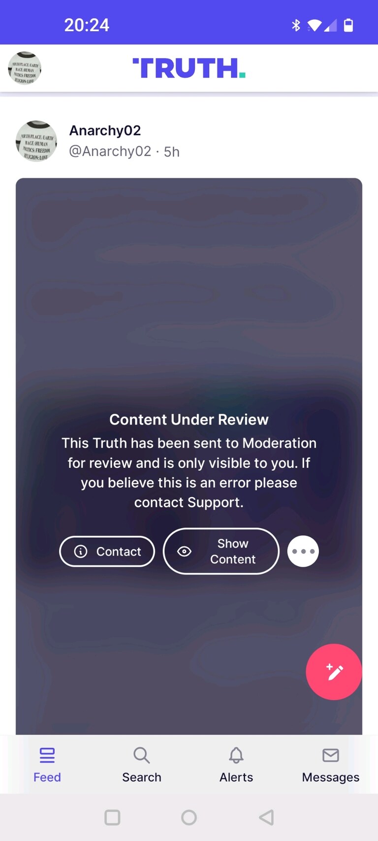So Truth Social is supposed to be a freedom of speech site? They censored one of my posts without explanation. So much for free speech and the 1st amendmen
