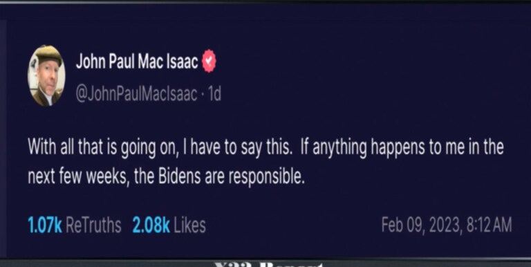 β οΈATTENTION AMERICA πΊπΈ
PLEASE PRAY FOR
JOHN PAUL MAC ISSAC
I HAVE A FEELING OUR ENEMIES ARE GOING AFTER HIM.
THIS IS NOW WHAT HAPPENS TO YOU IF YOU