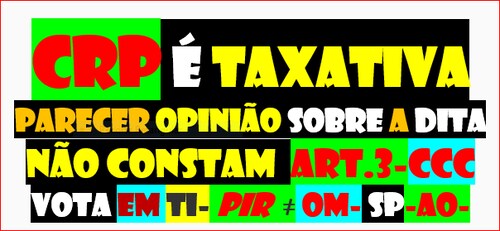 VAMOS EXIGIR JUNTO DA 
PGR Defender a legalidade democrática 
FORÇAS ARMADAS FA ESTÃO AO SERVIÇO DO POVO PORTUGUÊS, SÃO RIGOROSAMENTE APARTIDÁRIAS  
Juro como português militar guardar fazer guardar a CRP POLÍCIA
1.TEM POR FUNÇÕES DEFENDER A LEGALIDADE DEMOCRÁTICA e garantir a segurança interna E OS DIREITOS DOS CIDADÃOS.
QUE HONREM SEUS JURAMENTOS E PRENDAM CONSPIRADORES  PORTUGUESES OU ESTRANGEIRO S QUE ATENTEM CONTRA https://dre.pt/dre/legislacao-consolidada/decreto-aprovacao-constituicao/1976-34520775 tentar destruir, alterar ou subverter EDD constitucionalmente estabelecido, nomeadamente os direitos, liberdades e garantias estabelecidos na CRP
LEI 34/87
https://www.pgdlisboa.pt/leis/lei_mostra_articulado.php?nid=281&tabela=leis
MANIF PIR HVHRL