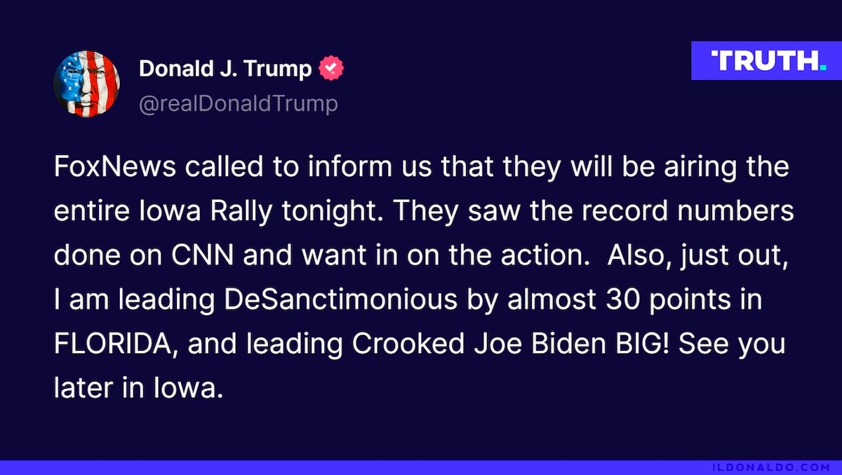 View il Donaldo Trumpo's post on GETTR. Join the discussion, share your thoughts, and connect with the community.