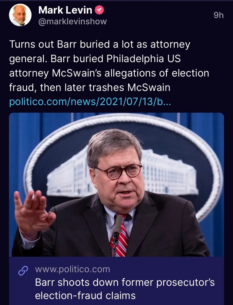 Time for a beer bellied Barr cancelation. He’s now with commiees Rove etc preteyto care about elections. LIARS ⚖️🤮💰💔  

