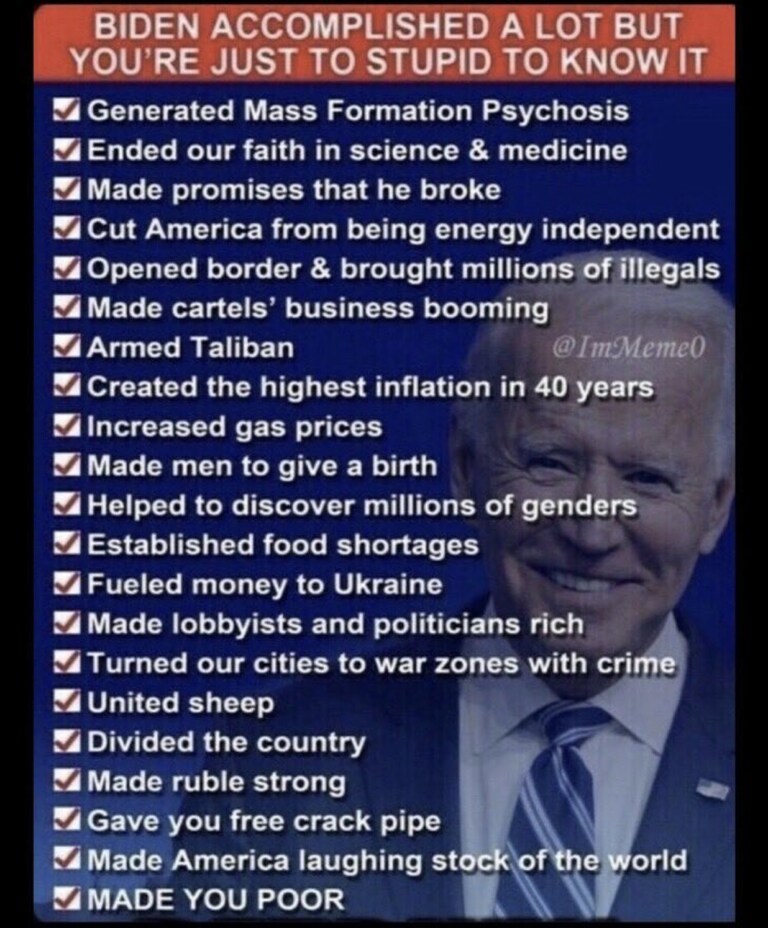 For all of those Super Ultra  MAGA’s  out there that say “OBiden hasn’t accomplished anything” 


