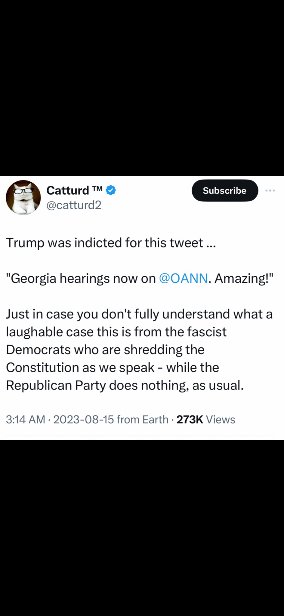 I’m starting to think that the Republican Party is more in on this than the Democrats.