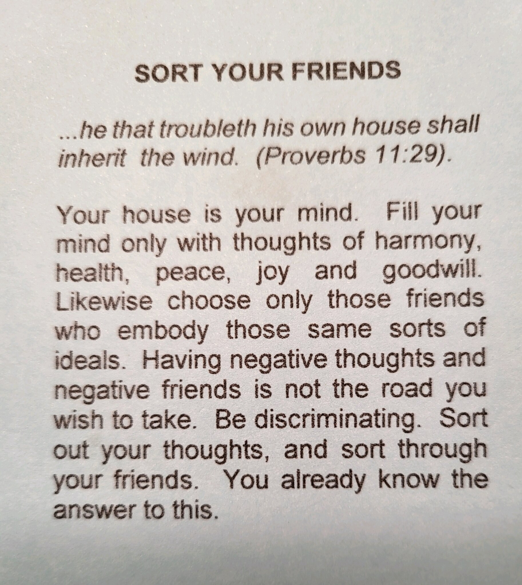 This is the Synchronicity Card that fell from Aubree's shuffle this morning.   What God wants us to ...