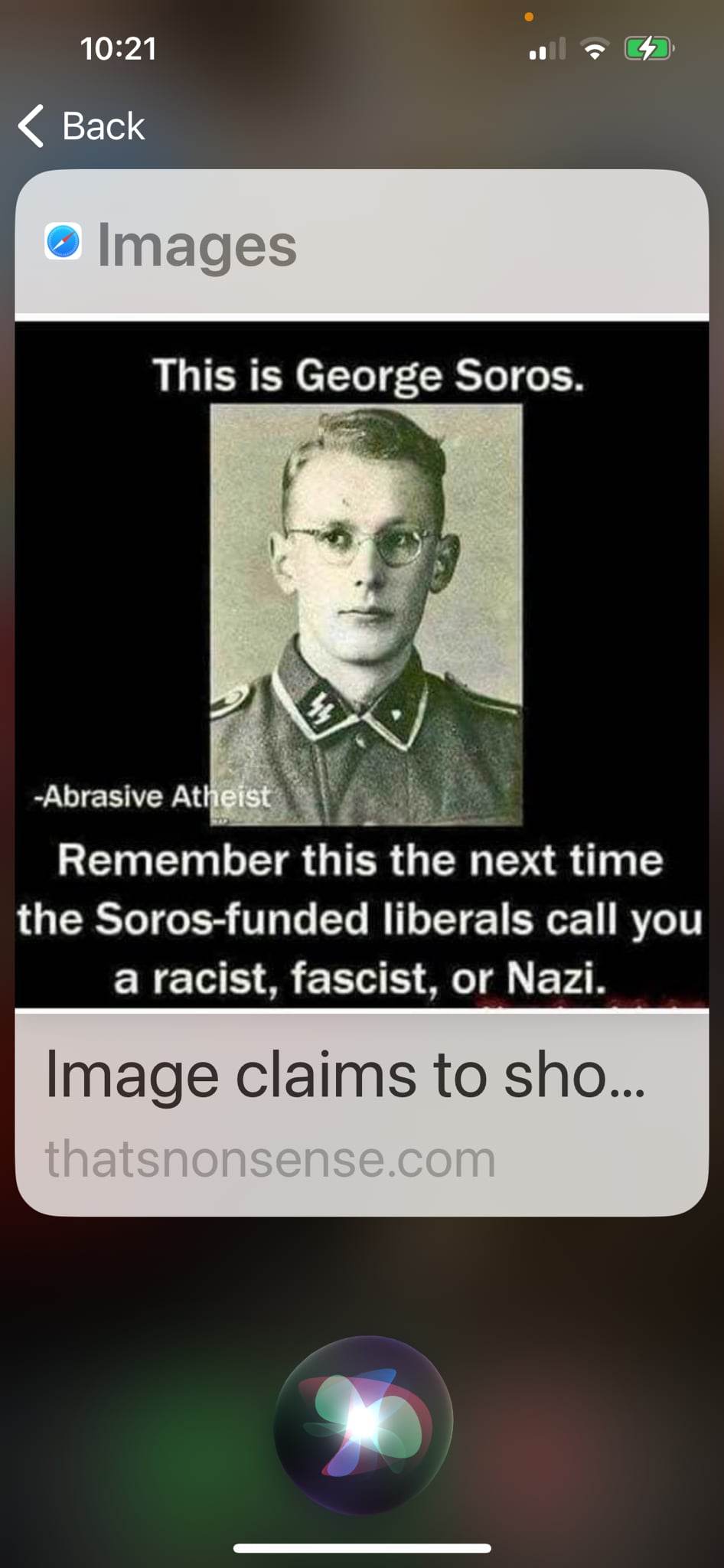 Here is the lowest form of humanity: George Soros in his Nazi uniform. He’s the only Jewish Nazi.