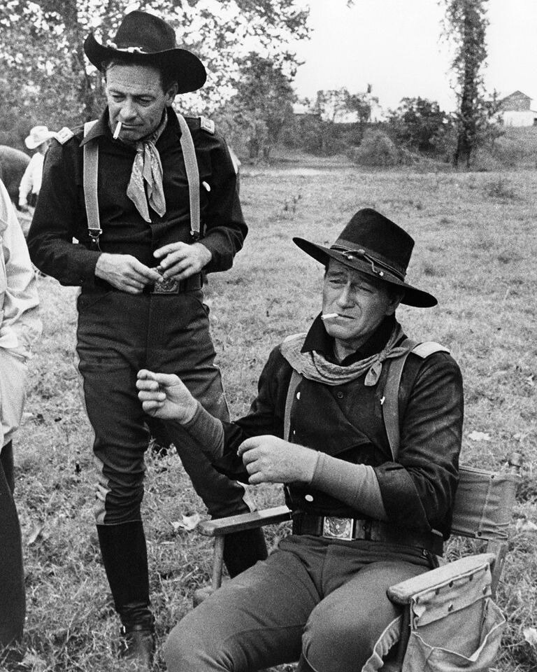 William Holden and John Wayne 
The Horse Soldiers (1959)
