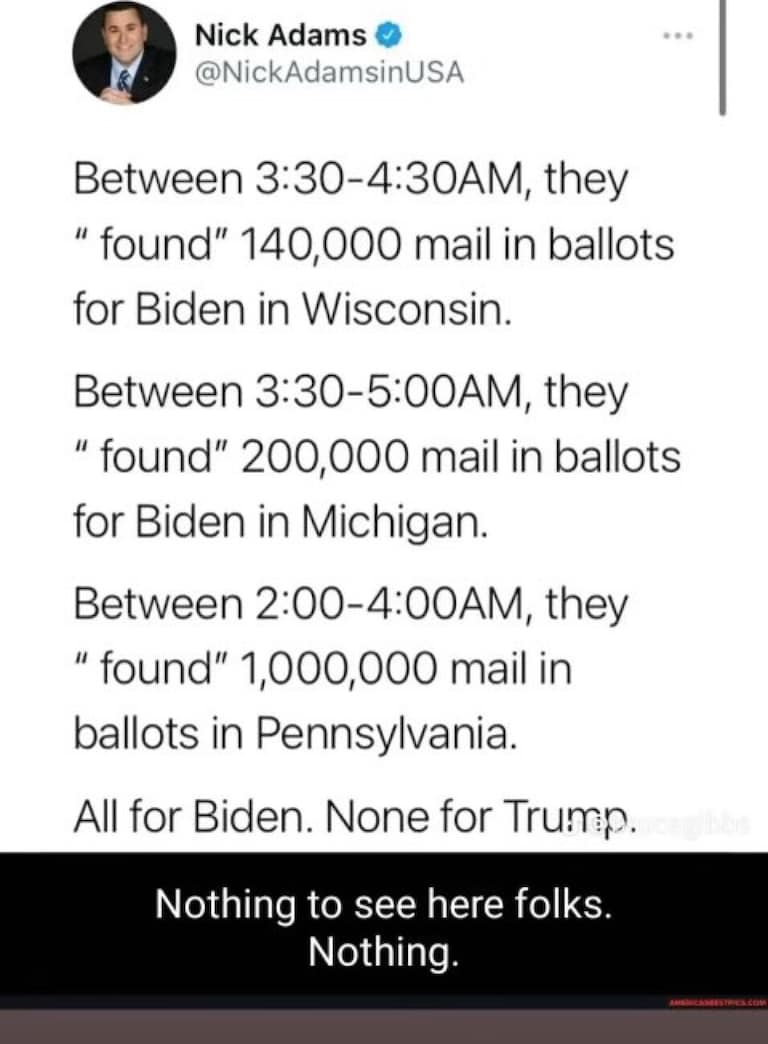 To the Surprise of Absolutely No One: The 2020 Election Was Not Stolen ...