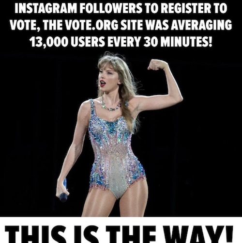 There are 130 million Gen Z and Millennials who have no clue that Donald Trump would compromise their future and boy are they pissed 
Here comes Taylor Swift.