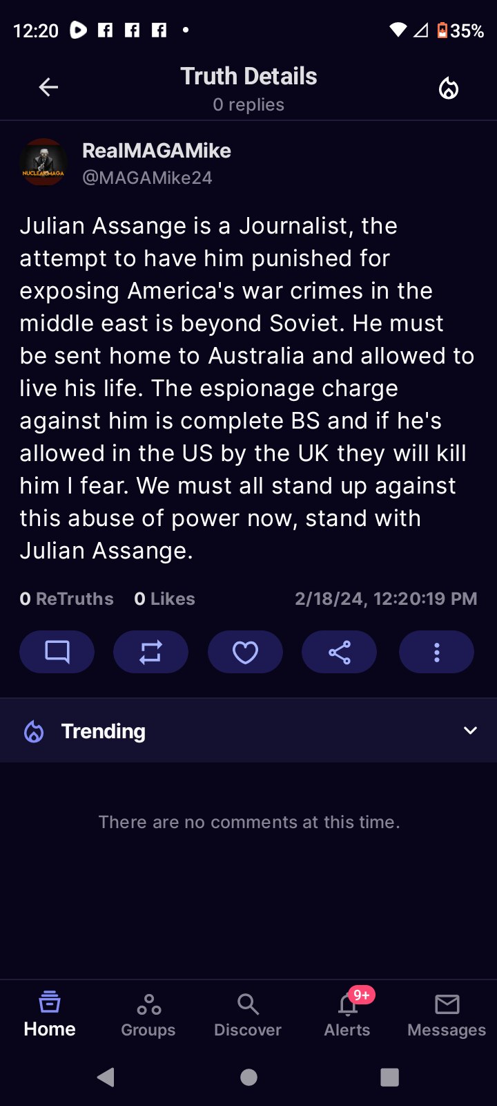 Free Julian Assange.