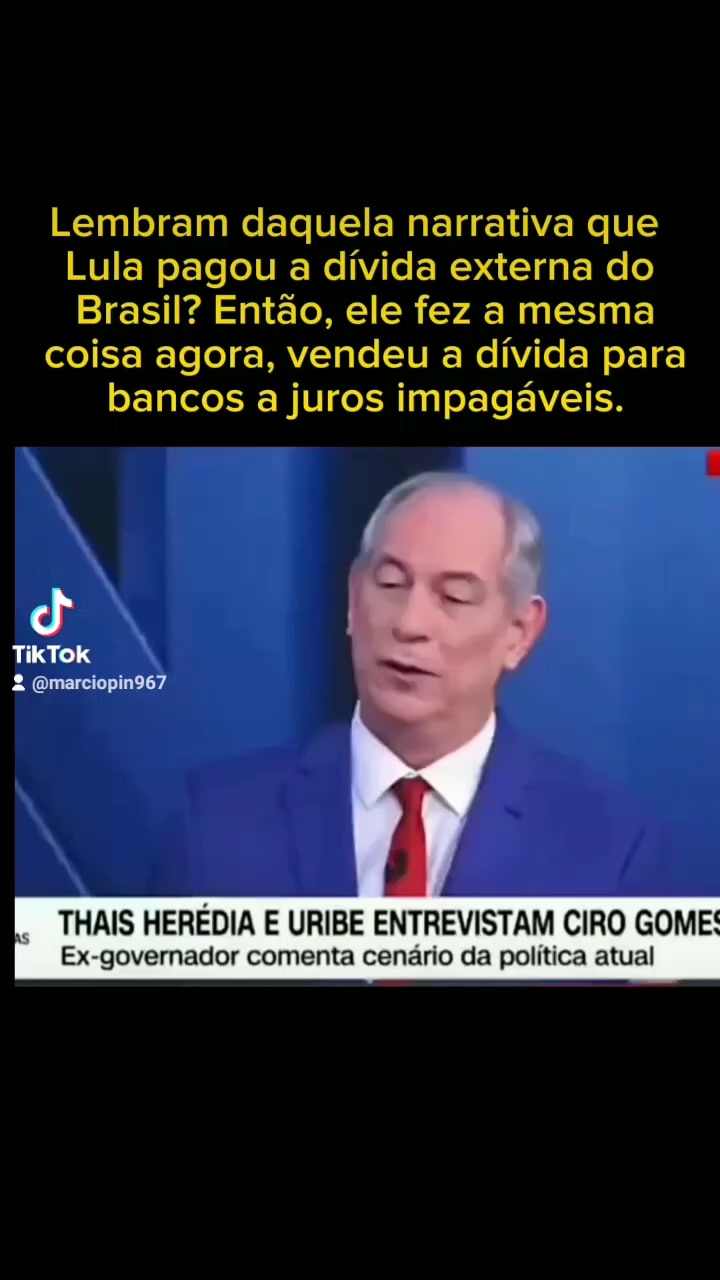 Lembram daquela narrativa que Lula pagou a dívida externa do
Brasil? Então, ele fez a mesma coisa ag...