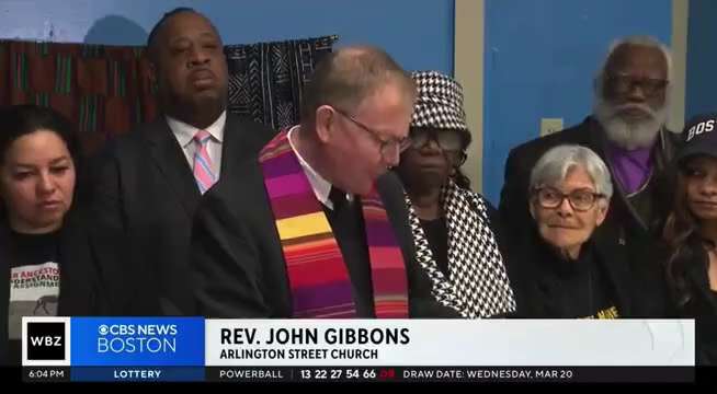 Religious leaders in Boston demand 'white churches' give millions and the city give billions in repa...