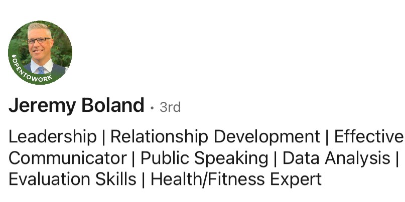 Let’s make sure “educator” child indoctrinator and ex-assistant principal Jeffrey Bolling finds it difficult to get a job. He was the assistant Cos Cob principal who was outed by Project Veritas for indoctrinating kids into his progressive socialist ideology. I see he is still “open to work”. 😂😂. Nice work @JamesOKeefeIII 

Watch the PV video online. It’s disturbing people like this have infiltrated education at all levels. Anti-religion; pro trans and queer, pro socialist 