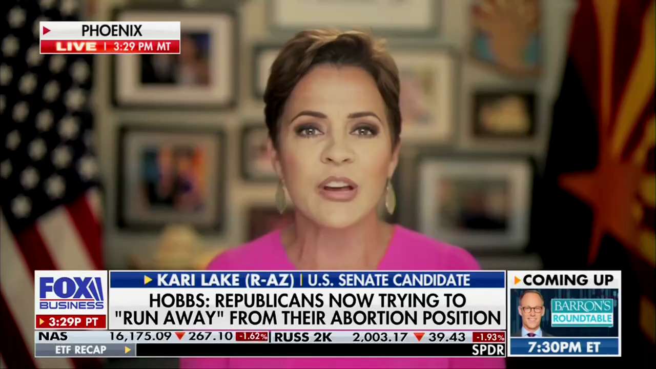 WATCH: Kari Lake's FULL Fox Business Interview On The Issue of Abortion

Every American should watch...