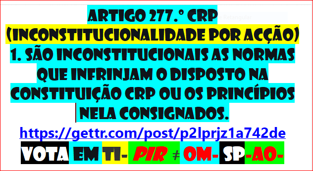 QUERES SABER SE PORTUGAL É EDD OU DITADURA
PRETO NO BRANCO VÊ https://diariodarepublica.pt/dr/home
D...
