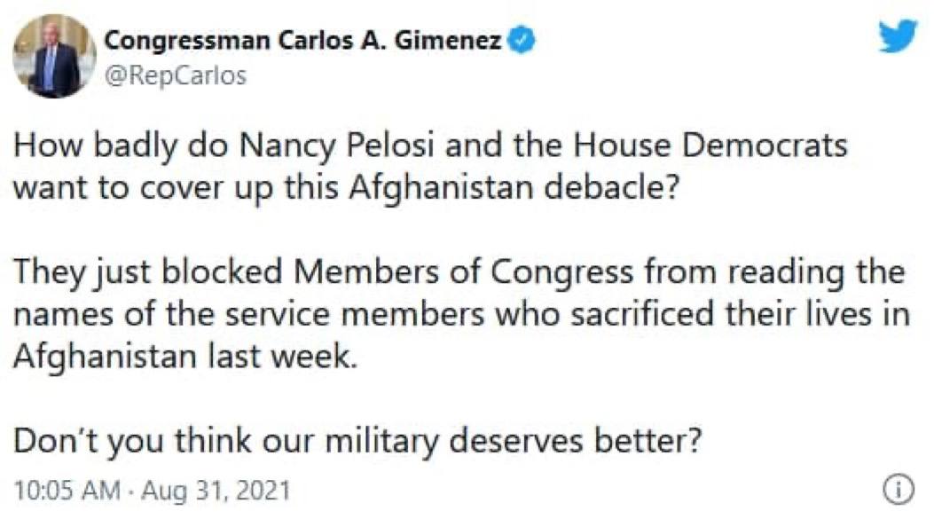 Remember the 13 service members who died during Joe Biden's disaster of a withdrawal from Afghanista...