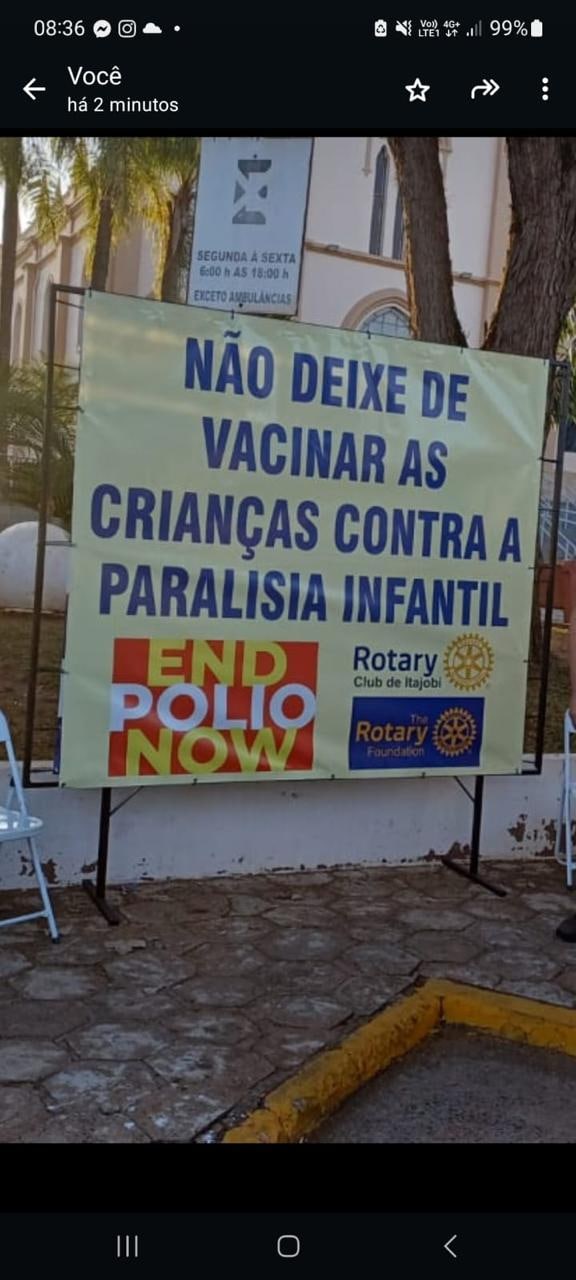 O Rotary Club de Itajobi esteve na frente do posto de vacinação. Os associados realizaram pintura na...