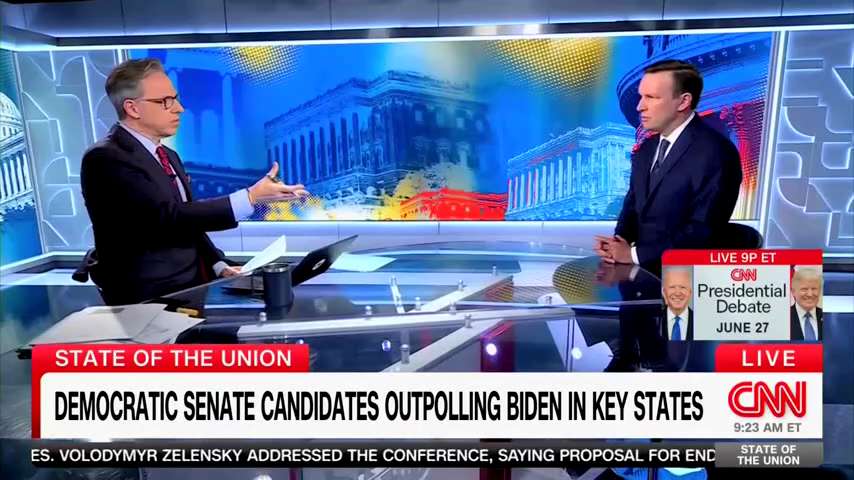 CNN’s Jake Tapper Says Polling Shows ‘Joe Biden is a Drag on the Ticket’  

