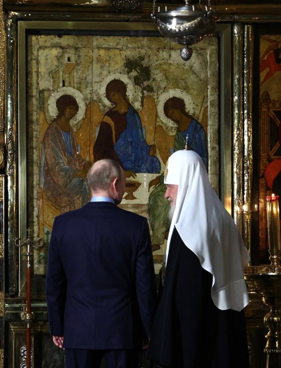 Putin, Patriarch Kirill and the Trinity icon by Andrei Rublev in the Trinity-Sergius Lavra.   

Something tells me that Putin is meeting with the Patriarch of Russia for a reason.  I hope Patriarch Kirill will guide and bless Vladimir Putin for great things.  We'll find out soon.
 https://x.com/vicktop55/status/1806038541262377286?t=LWD8wty_vvwGty05YqexUA&s=19