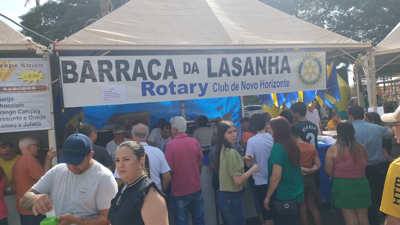 Rotary Club de Novo Horizonte participa com a Barraca da Lasanha em festa julina em prol da APAE do ...