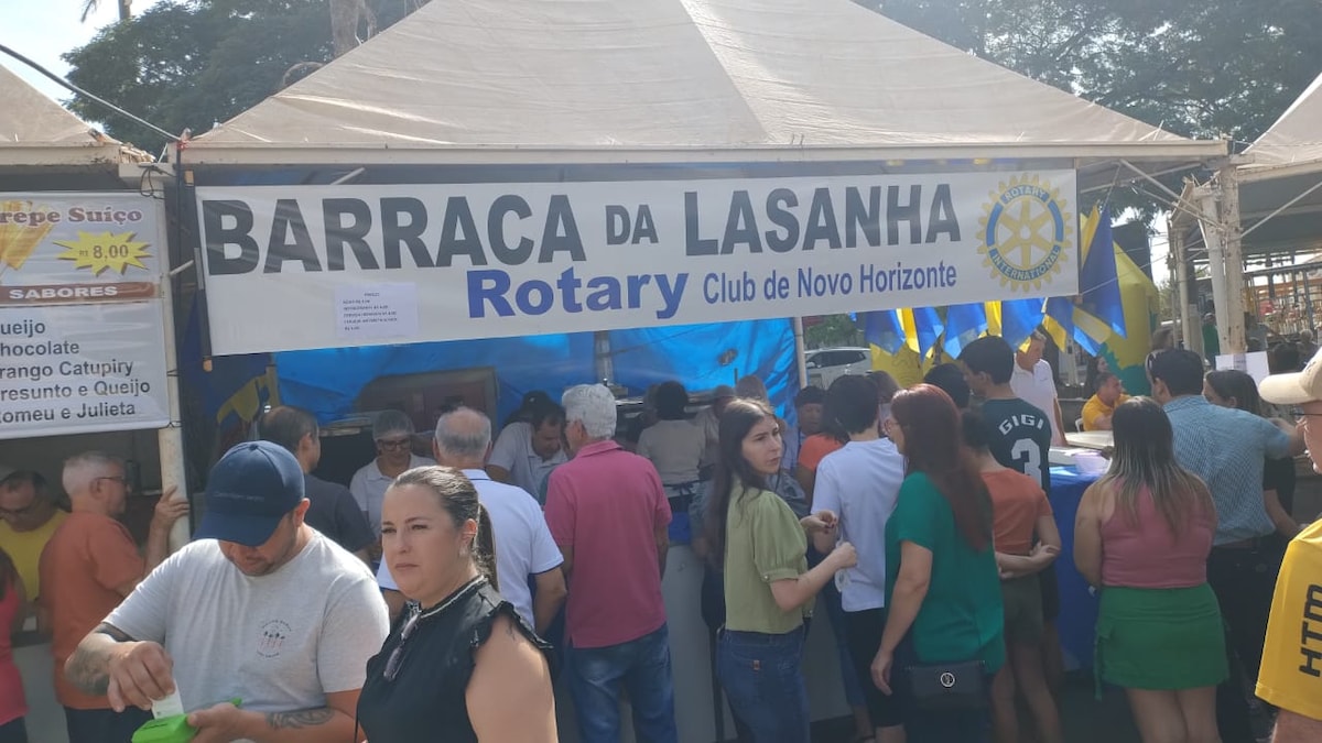 Rotary Club de Novo Horizonte participa com a Barraca da Lasanha em festa julina em prol da APAE do ...