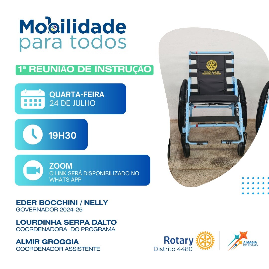 Texto da Gov. Lourdinha Dalto:

Caros Pres, iremos nos reunir dia 24/07 quarta feira, On line, para ...