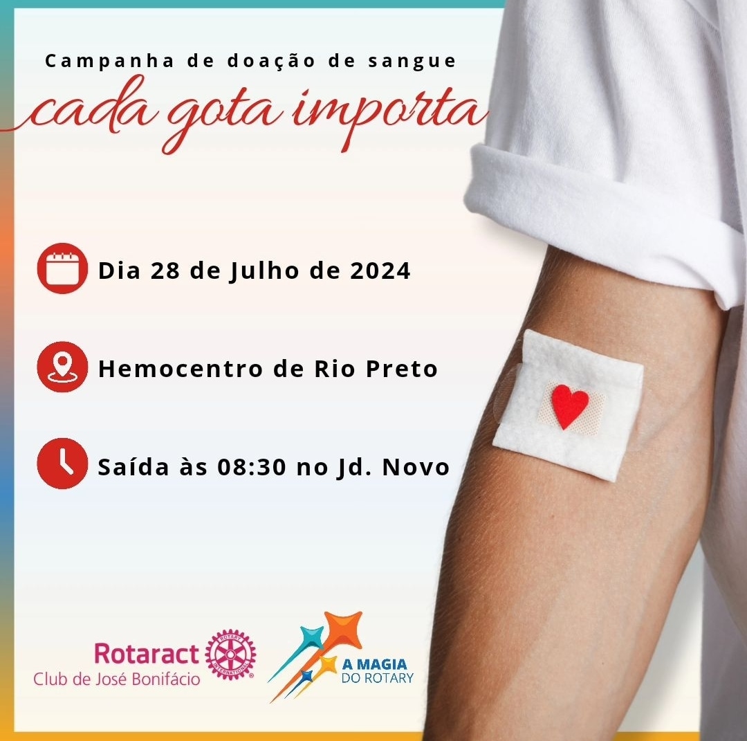 Cada gota importa! Por isso, o Rotaract Club de José Bonifácio organizou mais uma vez a campanha de ...