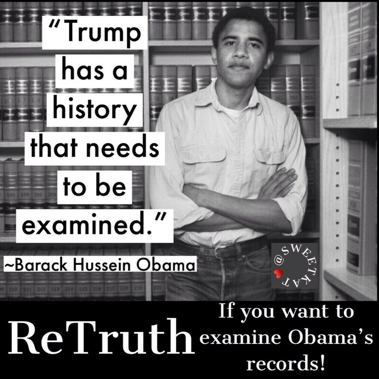Obamaβs SEALED History π
πΉOccidental College records-SEALED
πΉColumbia College records-SEALED
πΉColumbia Thesis paper-SEALED
πΉHarvard College records-