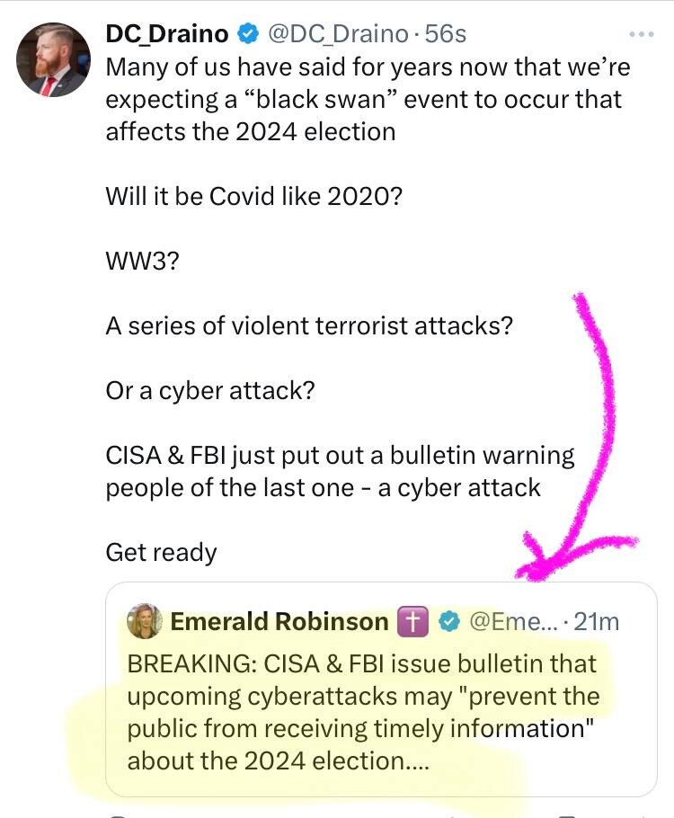 Of course.

We won’t have election results until they get the results they want.

Join the fight https://T.me/FreedomForceBattalion
Https://FreedomForce.LIVE
