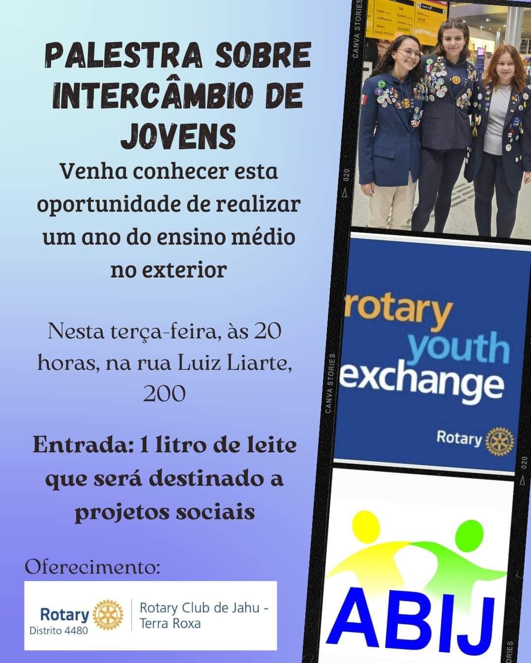 Texto do Yep4480:

O Rotary Club de Jahu - Terra Roxa realizará um palestra, com Rodrigo Serrano Mel...