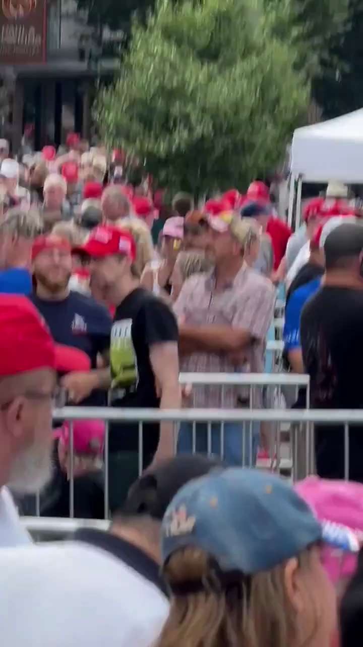 Ryan Fournier: “INSANE!

This is in Downtown Asheville, NC.

The line for the Trump rally is already...
