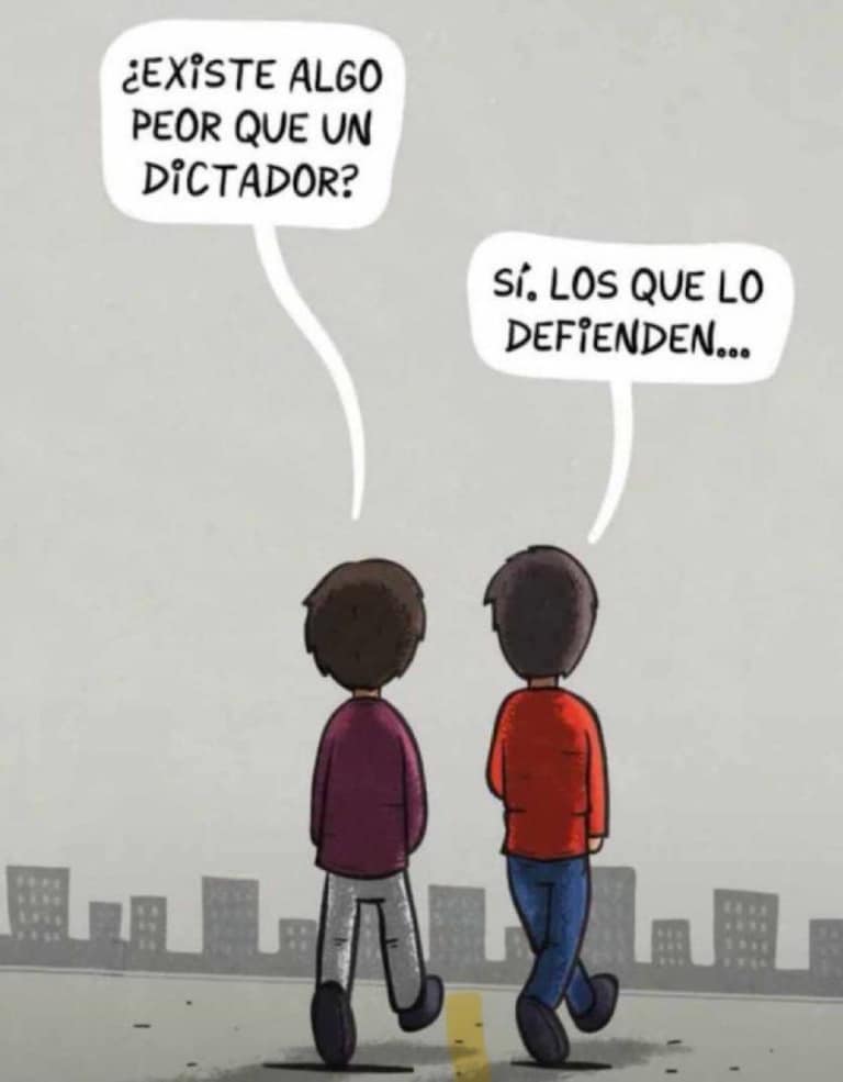 Ser um "DITADOR" é compactuar com os desejos sombrios do "CAPETA". Apoiar um "DITADOR" é vender a alma sem arrependimento ao "DEMÔNIO".