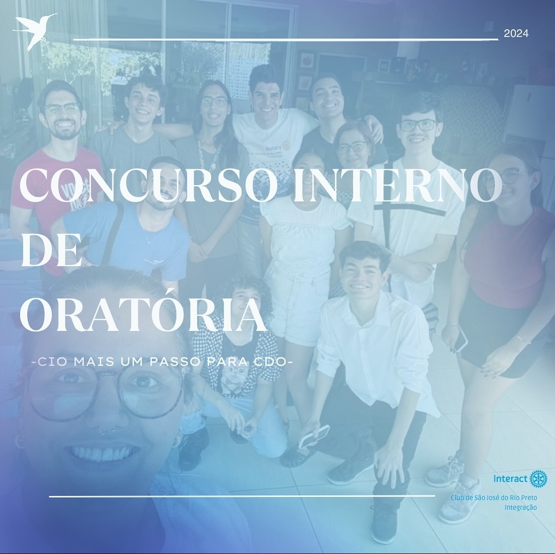 Texto do Interact Club de São José do Rio Preto - Integração:

Anunciamos o grande vencedor do nosso...