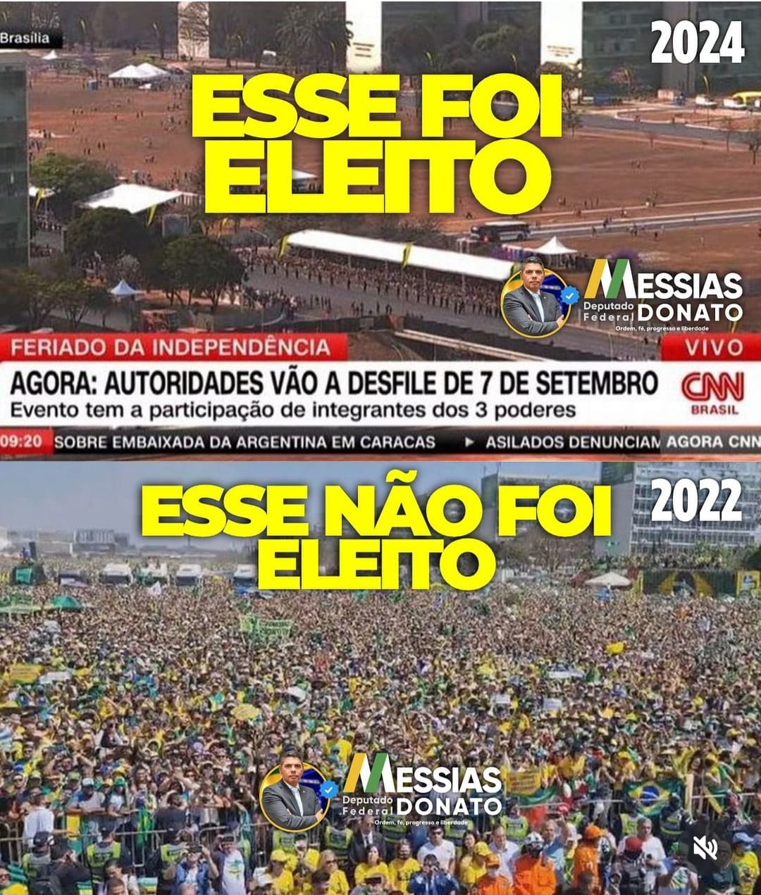 NÃO, O ATUAL DE 2024, O LULALADRÃO, NÃO FOI ELEITO. ELE FOI NOMEADO PELO SISTEMA CORRUPTO COM O APOIO DOS GENERAIS TAMBÉM CORRUPTOS, COMUNISTAS DOS INFERNOS, TRAÍDORES DA PÁTRIA E DO POVO, DAS FFAAS E PRINCIPALMENTE DO EXÉRCITO BRASILEIRO!!!
O POVO BRASILEIRO ELEGEU JAIR MESSIAS BOLSONARO PRESIDENTE COM 75% DOS VOTOS E FOI ROUBADO!! 

