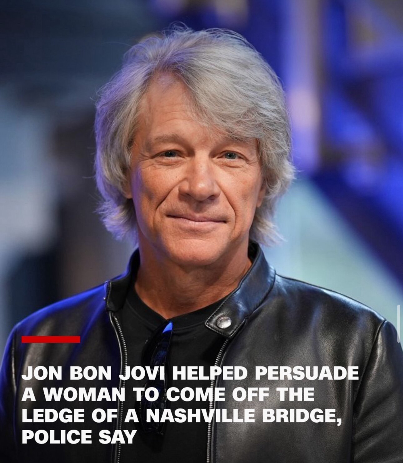 Police in Nashville are crediting rock legend Jon Bon Jovi with coming to a woman's aid on the Seige...
