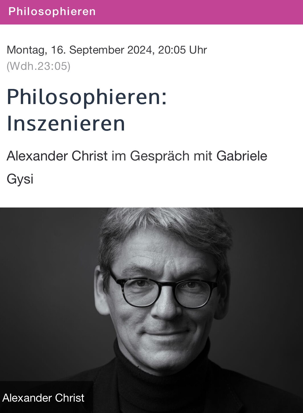 In der neuesten Folge von PHILOSOPHIEREN im Kontrafunk spreche ich mit Gabriele #Gysi über das Insze...
