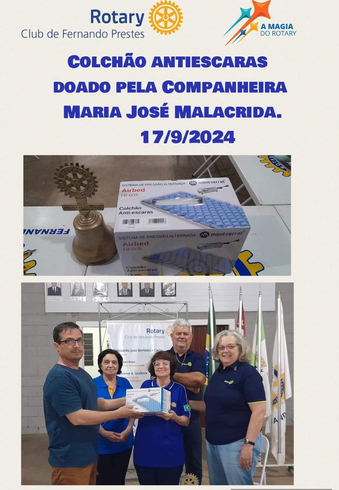 ROTARY CLUB DE FERNANDO PRESTES

Na reunião do dia 17 de setembro de 2024, nosso clube recebeu  um c...