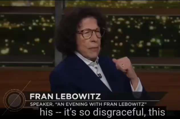 WiseEnough on GETTR : Fran Lebowitz and the Left keep complaining and always want to circumvent the US Constitution 

She wants Biden to dissolve t...