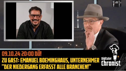 Aufzeichnung vom 09.10.24 Emanuel Boeminghaus, Unternehmer - "Der Niedergang erfasst alle Branchen!"