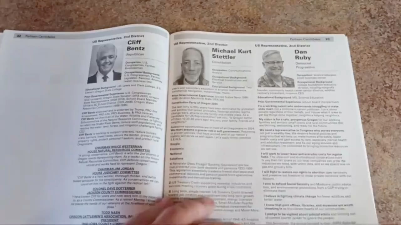 Oregon voter pamphlets do not include Donald Trump. He also is not listed on the Oregon State Govern...