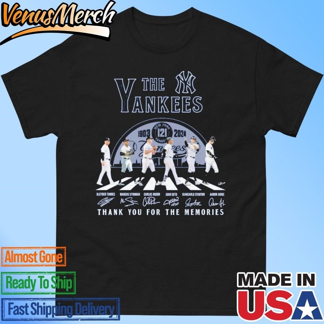 Official New York Yankees 121st 1903-2024 Thank You For The Memories 2D T-Shirt
Click here to buy it: https://venusmerch.com/product/official-new-york-yankees-121st-1903-2024-thank-you-for-the-memories-2d-t-shirt/
Visit Home page: https://venusmerch.com
