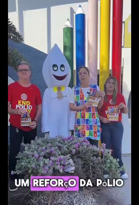 Texto do Rotary Club de Santa Fé do Sul:

"Erradicar a pólio é nossa missão!

Há mais de 35 anos, o ...