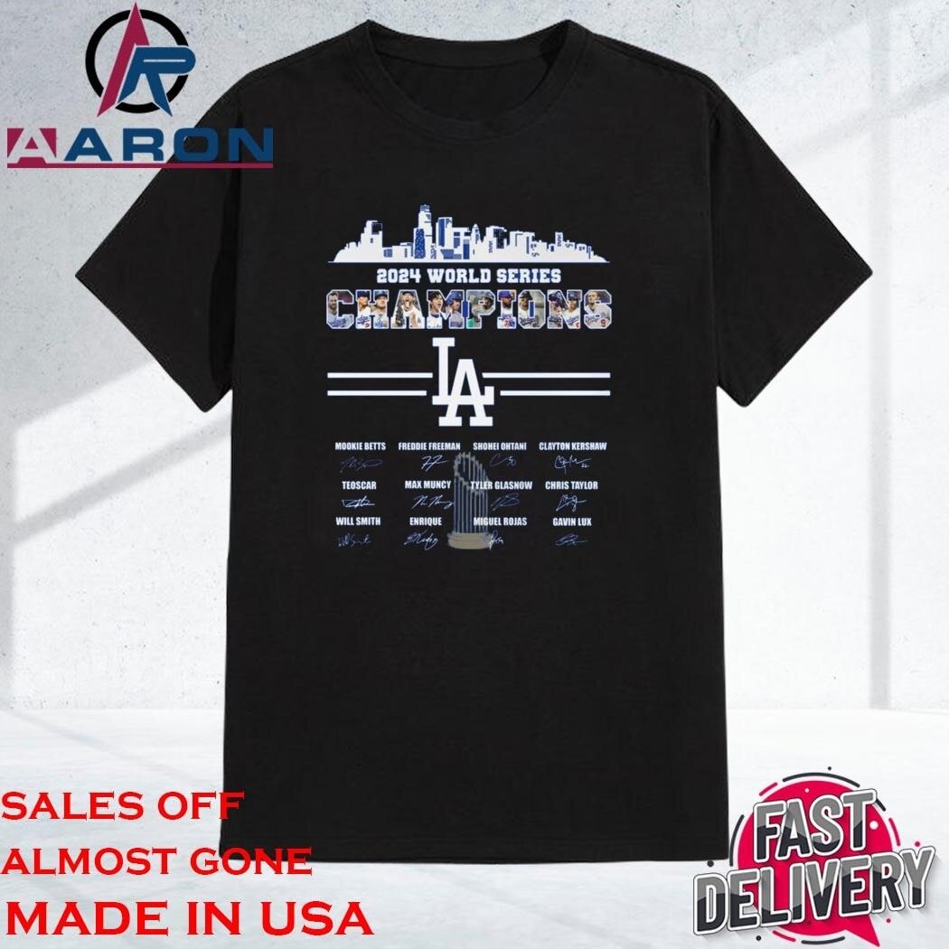 Official 2024 World Series Los Angeles Dodgers Skyline Signatures Shirt
https://aaronshirt.com/produ...