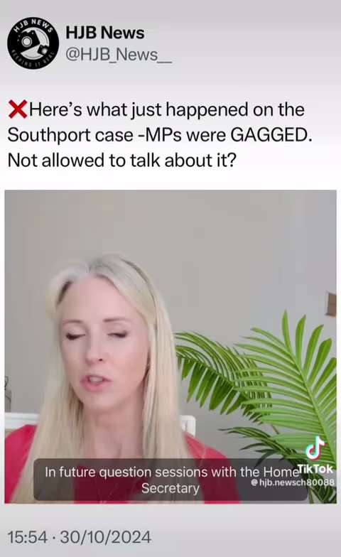 This is the vile corrupt British establishment.. No MP can now ask questions about the Islamist that murdered 3 young girls in Stockport, they’ve been gagged. 

They will not allow you to know the truth as it will destroy their narrative.. 