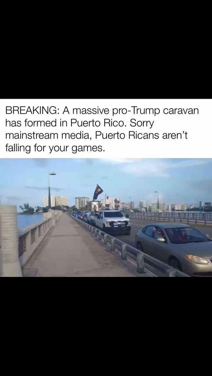 Images of the massive Pro-Trump caravan in Puerto Rico! 
